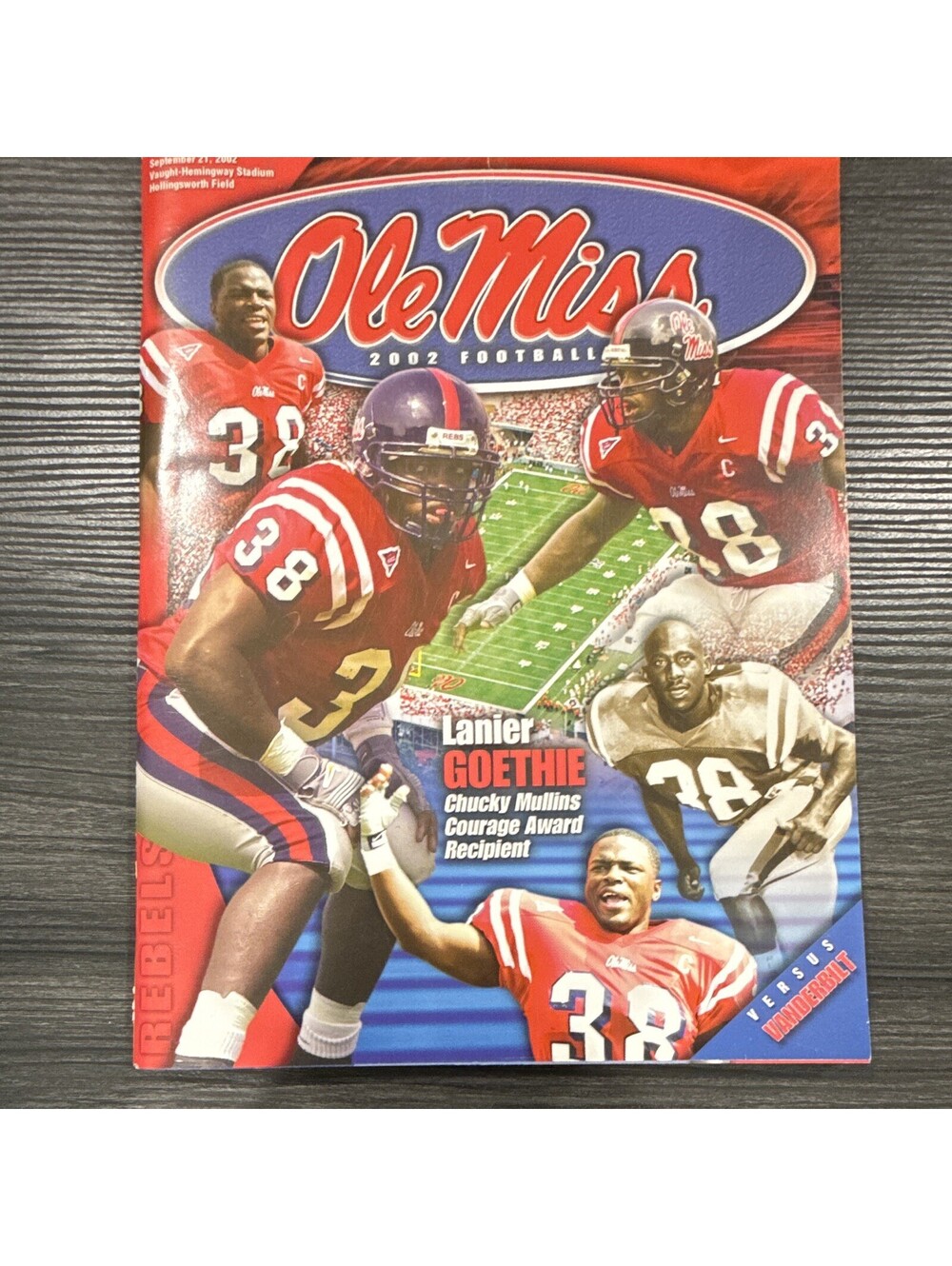 Ole Miss Rebels vs Vanderbilt Football Program Sep 21, 2002 Original P18